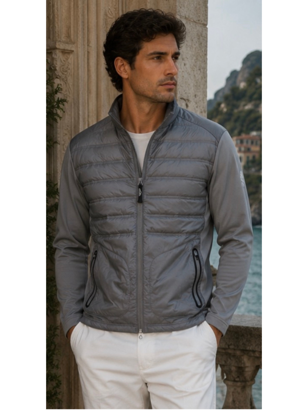 Sun Mountain Performance Jacket Size L Grey Black New Down